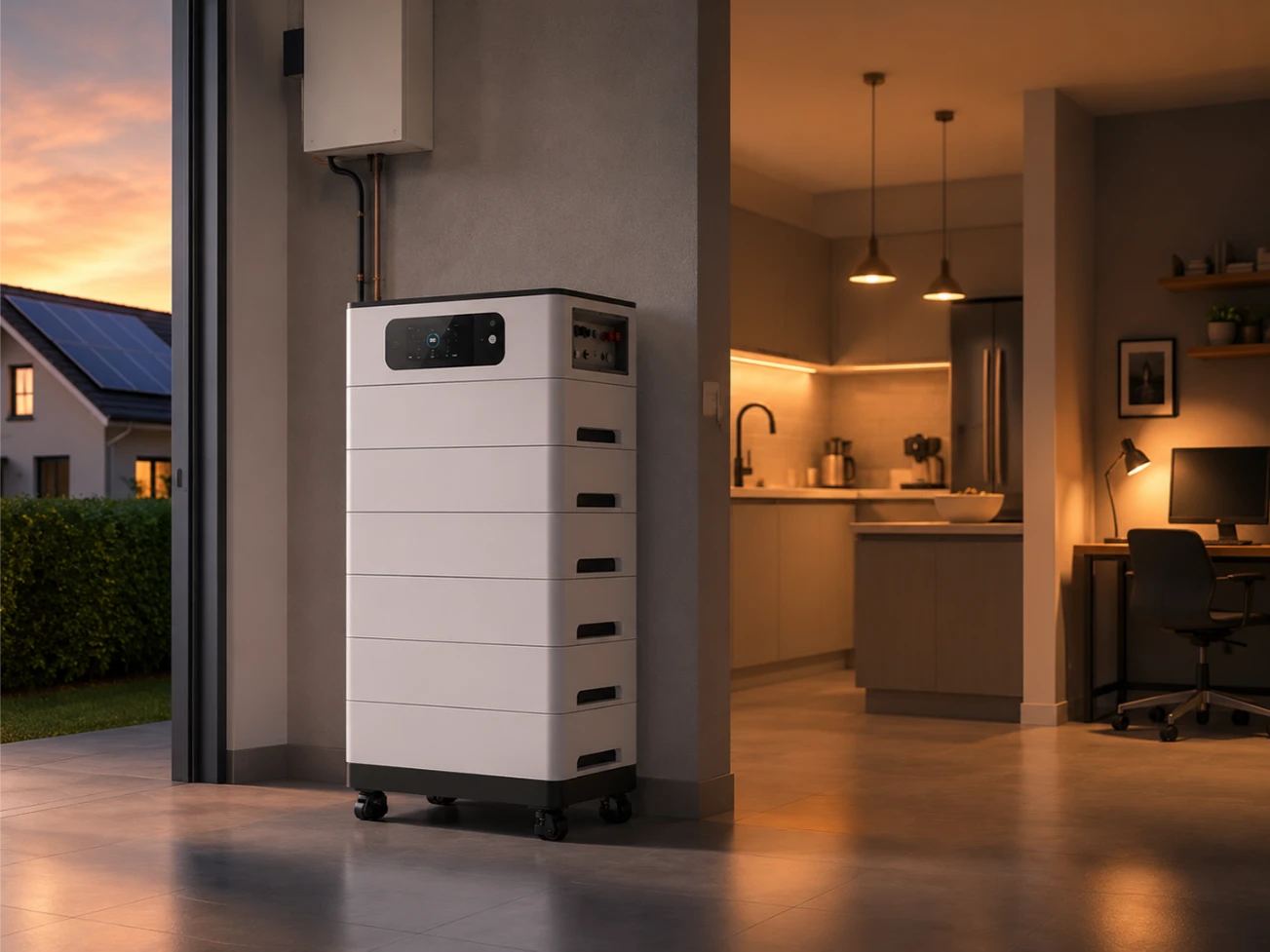 Batería residencial de apoyo a la carga de vehículos eléctricos