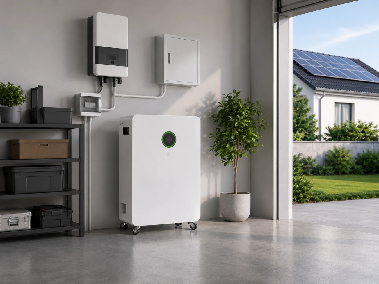 Aplicación de almacenamiento residencial con batería solar