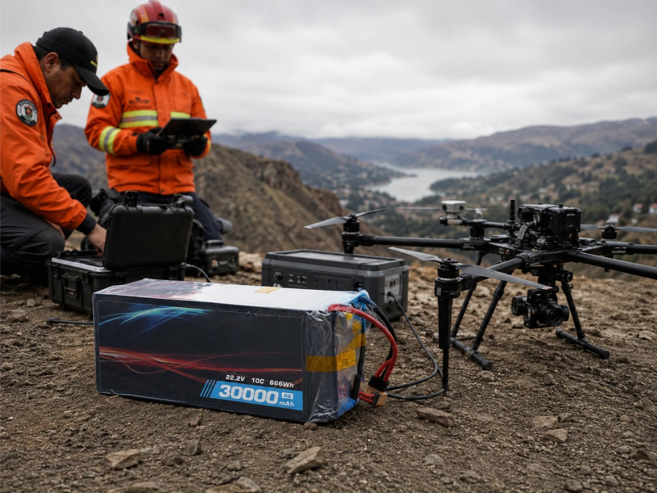 Aplicación de batería para dron de transporte de suministros médicos