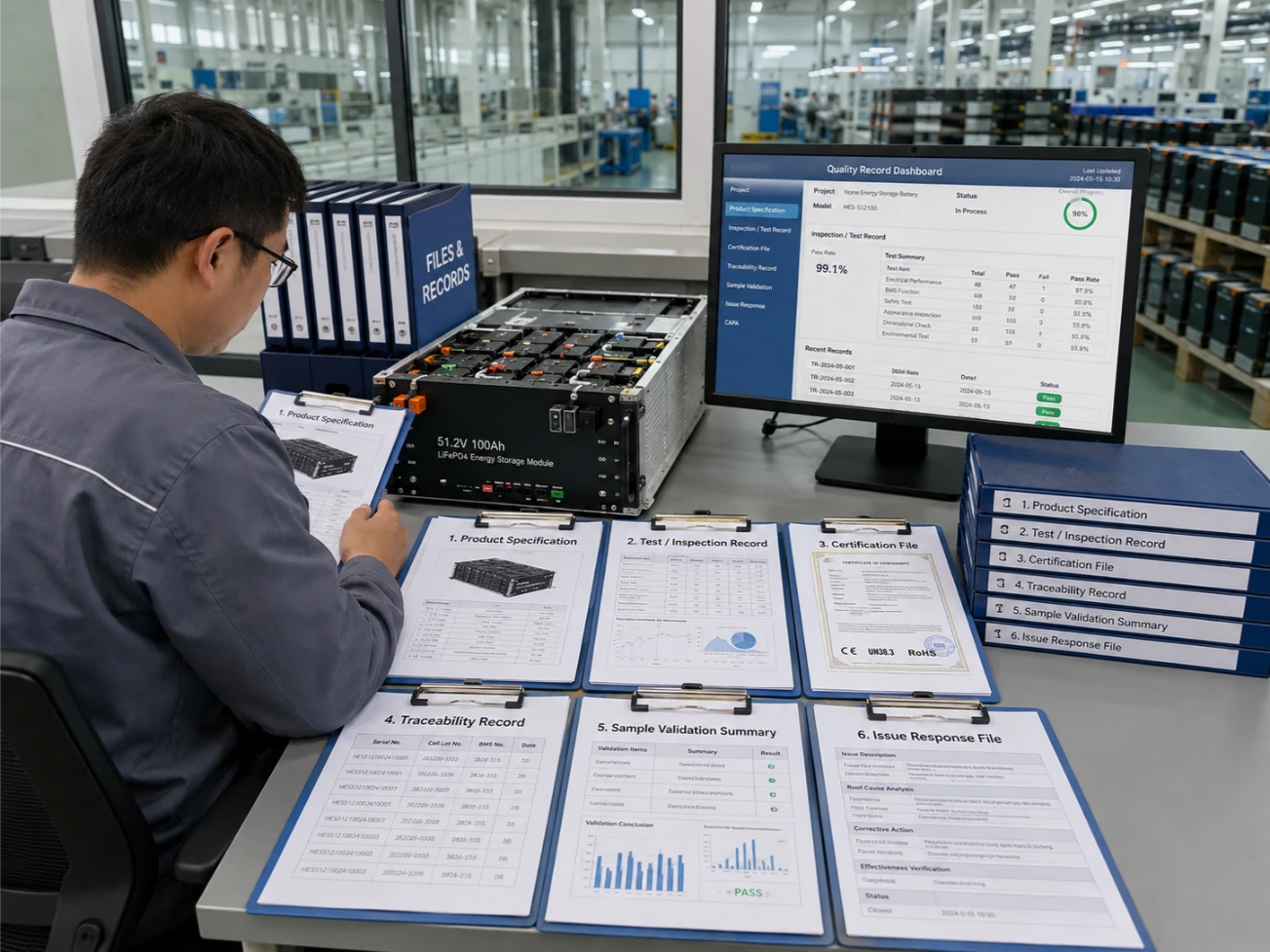 Pruebas de batería, documentación y preparación de envíos