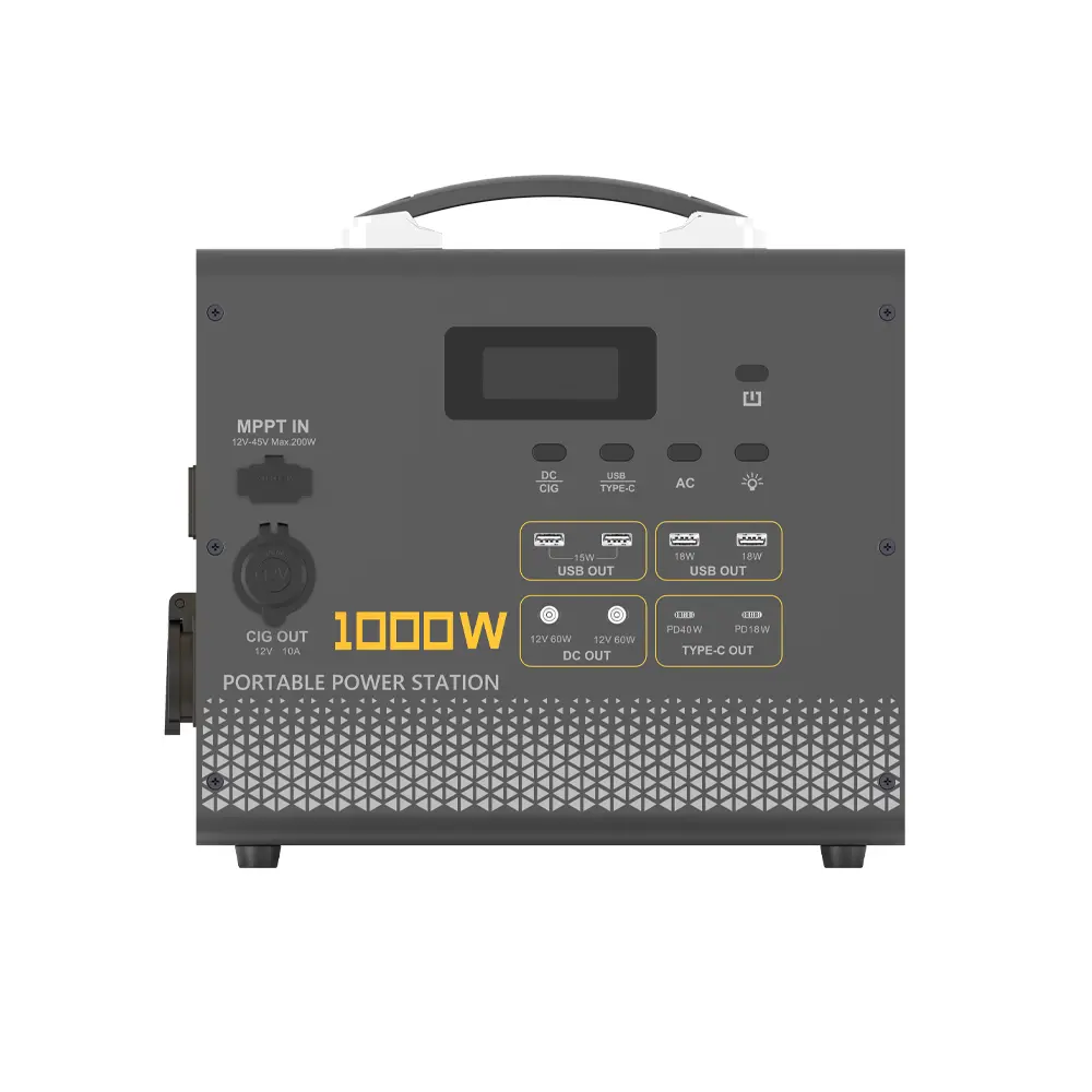 Estación de energía portátil de 1000W 1008Wh con carcasa de lámina metálica